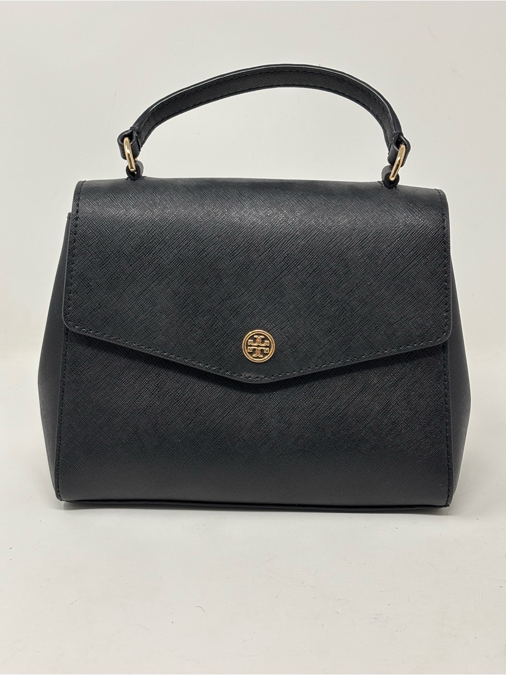 Tory Burch Black leather Robinson satchel purse